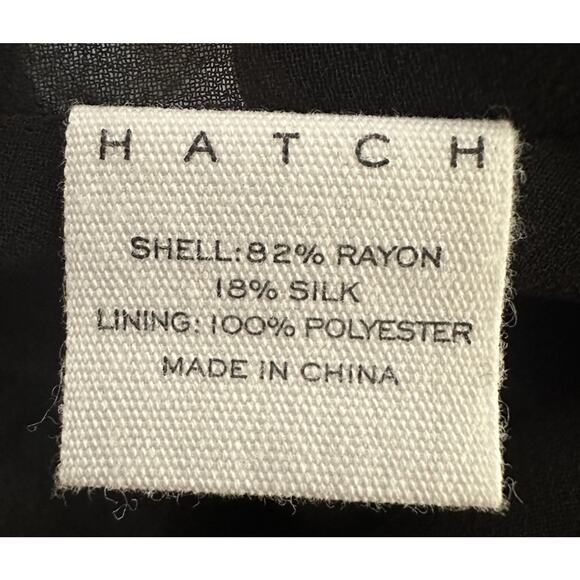 HATCH Maternity Purple Black Long Sleeve Floral The Addison Dress Size 0 - Picture 8 of 8